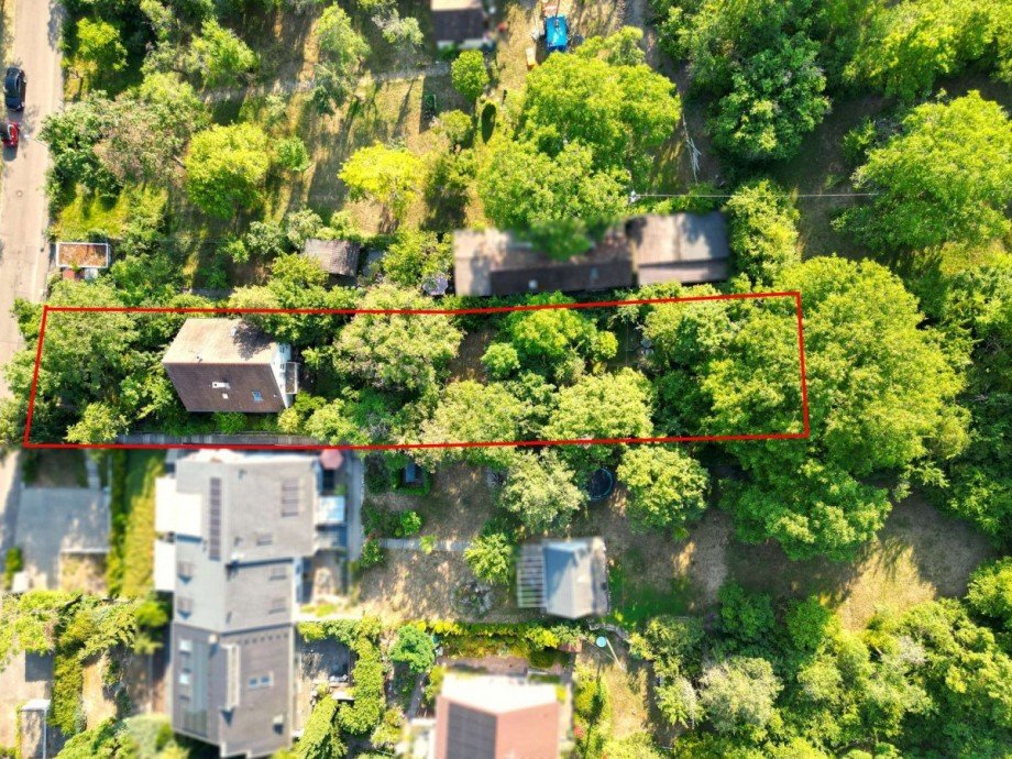 Draufansicht markiert Grundst�ck Stuttgart