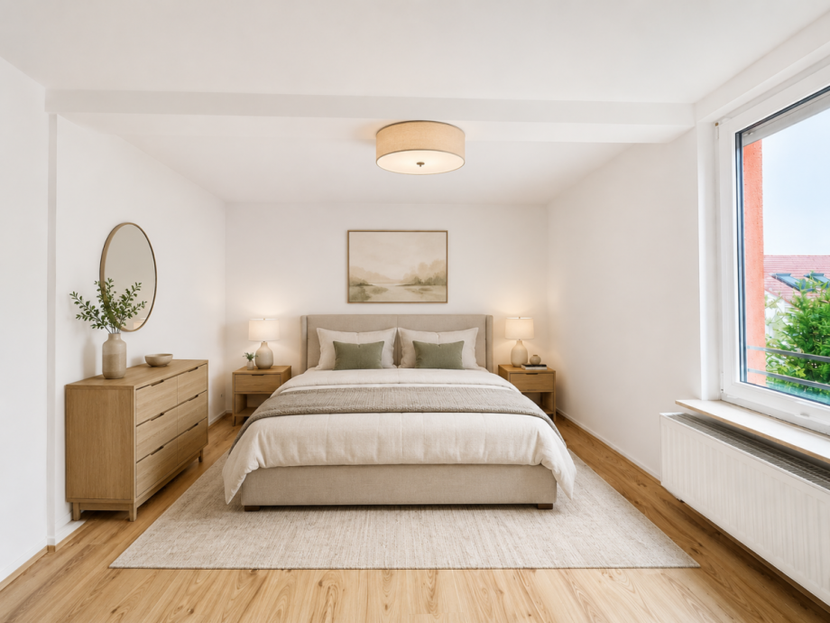 Schlafzimmer (mit KI bearbeitet und m�bliert) Doppelhaush�lfte Ostfildern